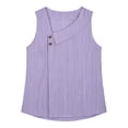 thumbnail image 6 of RQYYD Womens Sleeveless Asymmetric Neck Tops Casual Striped Blouses Button Front Tank Tee Shirts Daily Clothes, 6 of 6