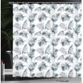 thumbnail image 3 of Ambesonne Natural Shower Curtain, Palm Leaves Island Print, 69"Wx75"L, Sea Blue, 3 of 4