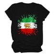 thumbnail image 2 of Tops de Cuello Alto para las Mujeres Amante Impreso Cuello Redondo Manga Corta Camiseta Casual, Blusa Diaria de Estiramiento Suave, 2 of 5