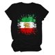thumbnail image 3 of Tops de Cuello Alto para las Mujeres Amante Impreso Cuello Redondo Manga Corta Camiseta Casual, Blusa Diaria de Estiramiento Suave, 3 of 5