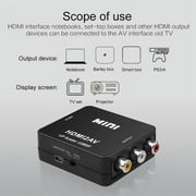 Ghojet Full HD Video 1080P HDMI to AV Mini Adapter 1080P Full HD Video Audio Converter with USB