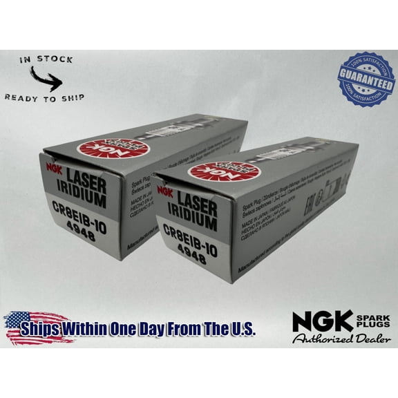 NGK Genuine OEM Authentic Spark Plugs CR8EIB-10 - 2 PACK
