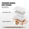thumbnail image 6 of VEVOR Rectangle Vessel Sink, 24" x 13.8" Bathroom Vessel Sink Countertop, White Ceramic Bathroom Sinks Above Counter, Modern Style, Bright and Elegant, Well-Packaged for Bathroom, Hotel, Toilet, RV, 6 of 9