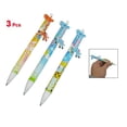 thumbnail image 2 of 3 Pcs Students Blue Yellow Plastic Giraffe Ornament Ball Point Pen, 2 of 2