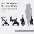 thumbnail image 2 of OLAKIDS Lightweight Baby Stroller, 1 Second Fold, Compact Travel Stroller for Airplane with Aluminium Frame, Adjustable Backrest and Canopy, Foldable Infant Toddler Stroller, 2 of 9