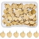 thumbnail image 1 of 40 colgantes en blanco de 10 mm para grabar, de acero inoxidable 304, con disco dorado grabable, planos y redondos, con anillas para collares, pulseras y pendientes., 1 of 7