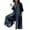 Navy #4, variant on pstuiky Dressy Jumpsuits for Women Gauze Mesh Wide Leg Jumpsuit Fashion Solid Color High Waist Long Sleeve Rompers for Evening Flowy Bohemian Summer Outfits
