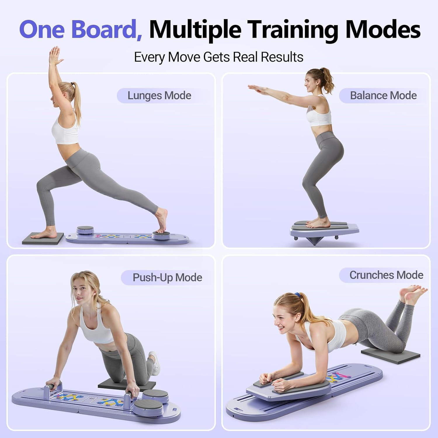 Pilates Board, Portable Pilates Reformer Machine for Home Workout, Easy-to-Use Pilates Sliding Board for Full Body Toning, Lightweight Fitness Gear for Beginners & Busy Moms