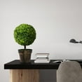 thumbnail image 3 of Costway 2PCS 22" Round Artificial Boxwood Topiary Tree Home Office Outdoor Decorations, 3 of 9