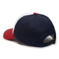 thumbnail image 6 of OC Sports GWT-111 Adjustable Strap Garment Wash Cotton Cap - White True Navy Red, 6 of 8