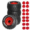 thumbnail image 1 of Xingzhi Wheel Rims Tyre For MAXX Plastic Crawler Wear-resistant 4pcs RC Car Accessories Replacement Parts RC Upgrade Part RC Car Part Red, 1 of 3