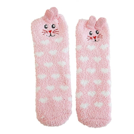 

Christmas Gifts Socks for Women Girls Thickening Warm Cute Pattern Fuzzy Fluffy Soft Winter Plush Sleeping Socks