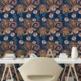 thumbnail image 2 of Ambesonne Oriental Floral Peel & Stick Wallpaper for Home, Eastern Themed Boho, 13"x36", Dark Lavender Salmon and Pink, 2 of 5