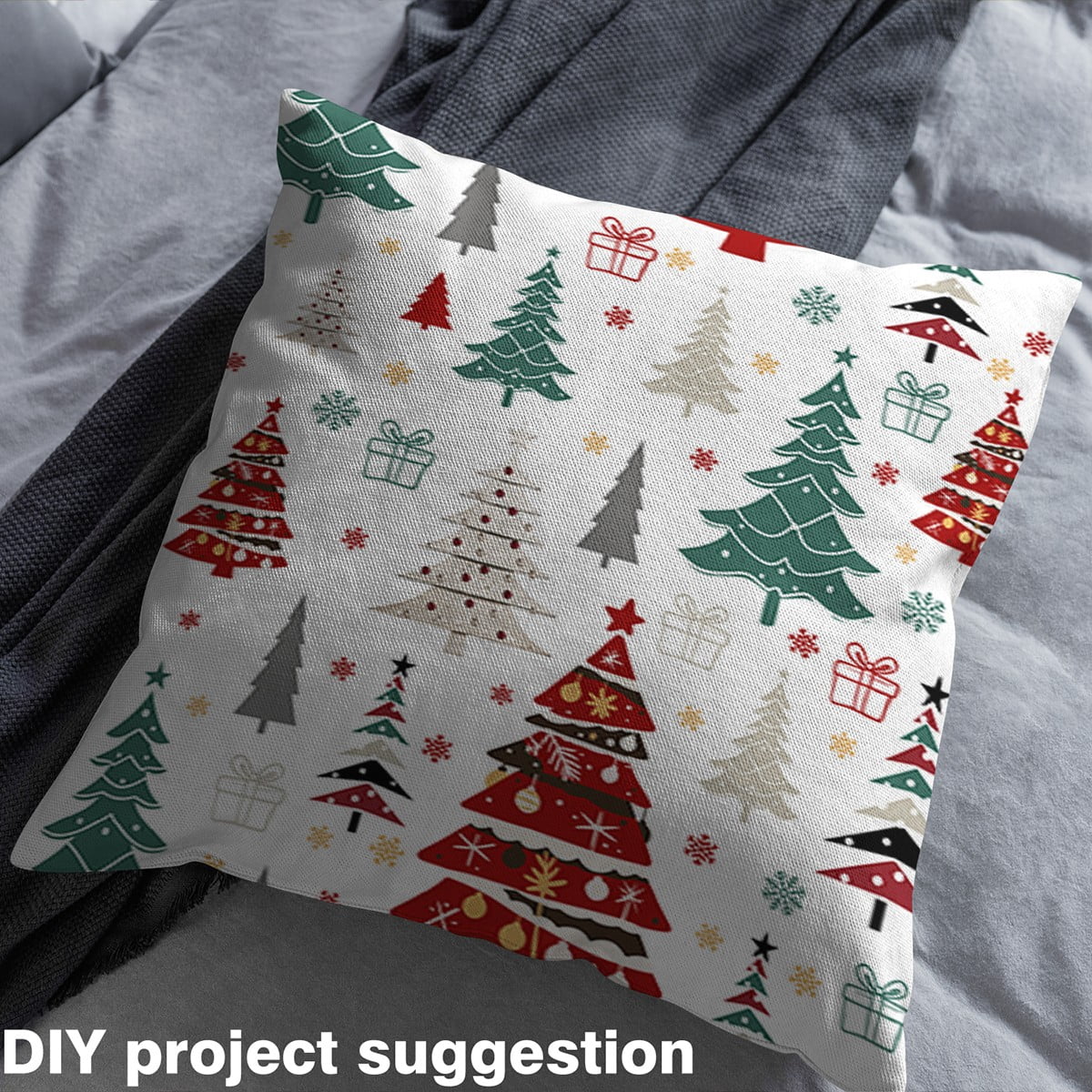 Castle Fairy Kids Festival Xmas Fabric by the Yard 3 Yards,Christmas Tree Sewing Fabric,Winter Snowflake Fabric for Sewing,Breathable Home Decor