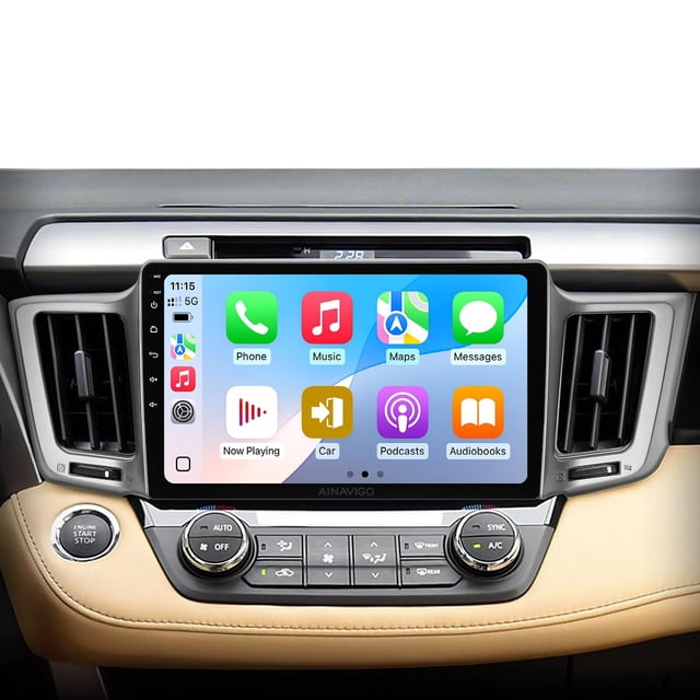 Radio para auto AINAVIGO para RAV4 2013-18, pantalla táctil inalámbrica GPS de 10,2"