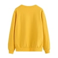 thumbnail image 5 of ManHanLi Women Sunflower Leaf Print Crew Neck Long Sleeve Ribbed Cuffs Sweatshirt, 5 of 7