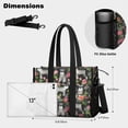 thumbnail image 5 of Teacher Tote Bag,Schnauzer with Pioneer Flower Teacher Utility Tote Bag,Large Work Tote Bags for Women with Multiple Pockets,Top Zipper Closure,13.8x10.6x6.7 Inch, 5 of 5