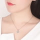 thumbnail image 5 of Collar con colgante con dije de copo de nieve de la suerte, adorno chapado en plata   JM, 5 of 5