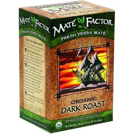 Organic Lemon Yerba Mate - Mate Factor Dark Roast Organic Yerba Mate, 20 Ct