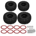 thumbnail image 1 of Juego de 4 neumáticos de goma delanteros y traseros RC y llantas de 6 radios para accesorios de coche ARRMA SENTON 1/10 RC, 1 of 10