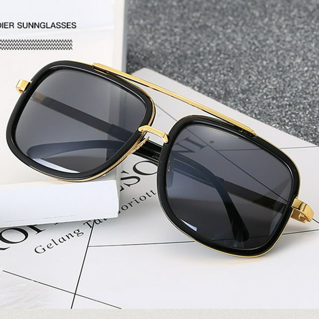 unbranded Gafas De Sol Cuadradas Con Espejo Protección Uv Para Y Mujer