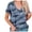 199_Blue, variant on V Neck T Shirts for Women Casual Camouflage V-neck Loose Short Sleeve T-shirt Top Short Sleeve Blouse Army Green