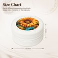 thumbnail image 2 of Yiaed Deep Yellow Colorful Sunflower Print Travel Jewelry Case Bridesmaid Gift Boxes Jewelry Travel Organizer Small Round Jewelry Box Mini Storage-White, 2 of 7