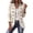 Beige-#001, variant on Women's Ruffle Trim Knit Cardigan Sweater Double Breasted Lapel Collar Long Sleeve Button Front Casual Fall Jacket,Black L