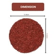 thumbnail image 2 of Home Weavers Leather Shaggy Collection Living Room Rug, Machine Washable Area Rugs, Rug For Living Room, Non Slip Accent Rugs, Soft Foldable Indoor Floor Rug, Easy To Clean, 6' Round, Red, 2 of 2