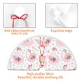 thumbnail image 4 of Rocae Swan And Flowers for Christmas Tree Skirt with Pom Pom Trim for Holiday Party for Holiday Home Decor Indoor Outdoor-48", 4 of 7