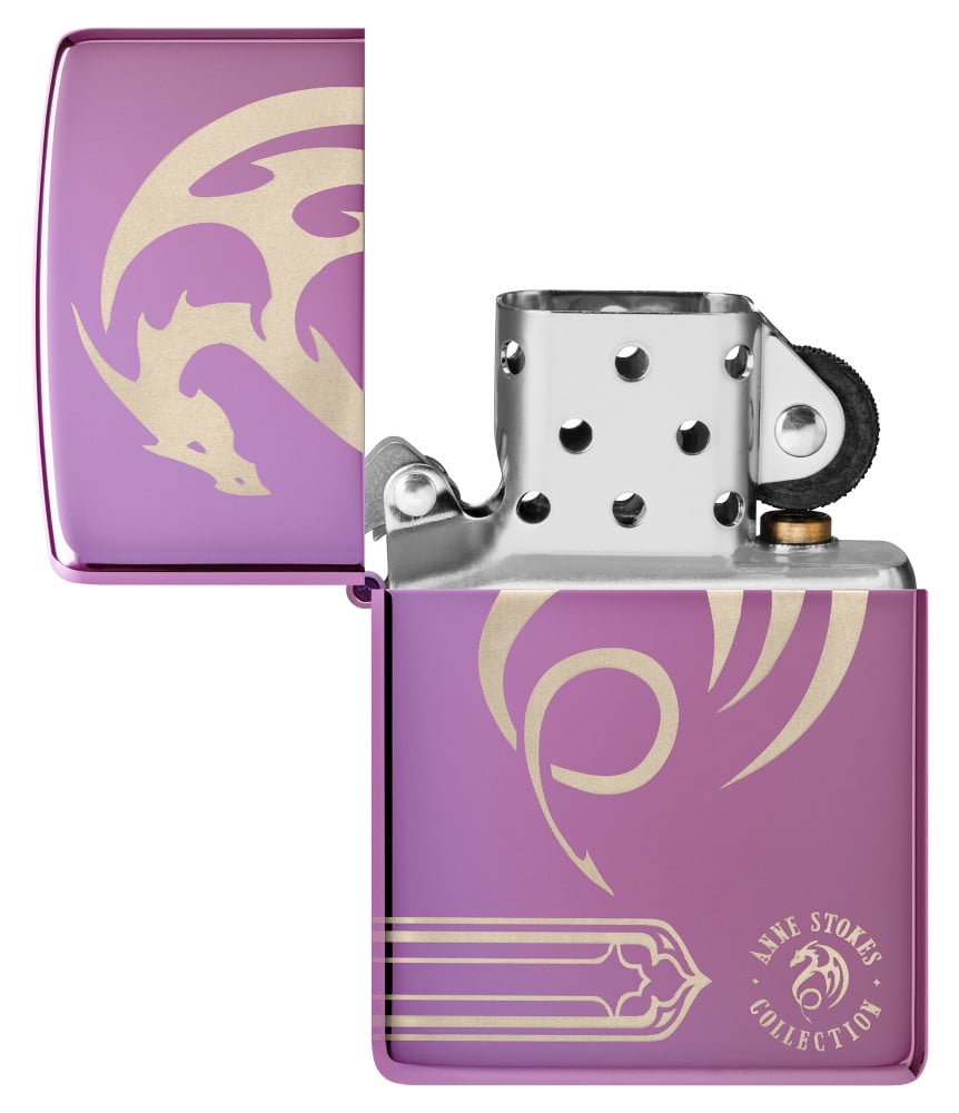 Zippo 48574 Anne Stokes High Polish Purple Windproof Lighter