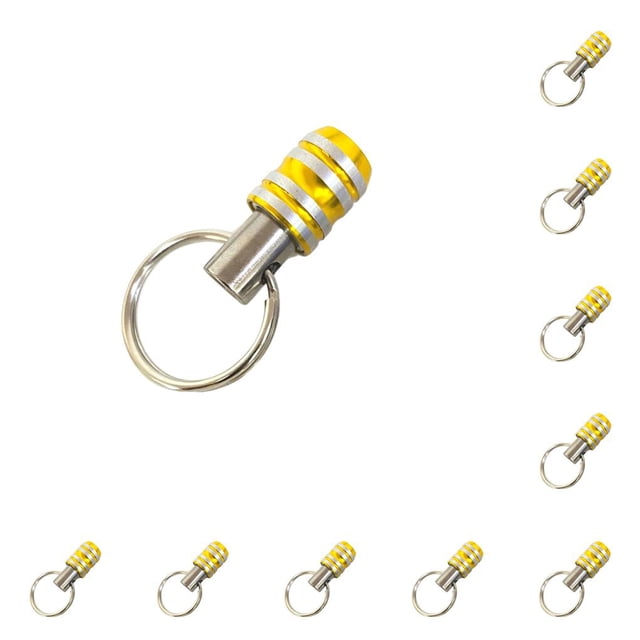 Toystoory Vástago hexagonal de 1/4, herramienta para llavero, herramientas de enchufe colgante, destornillador de broca de tamaño pequeño, Amarillo 10Conjunto