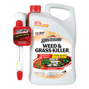 Spectracide Weed & Grass Killer Non-Selective Herbicide with AccuShot Sprayer Kills Weeds and Grasses Down to the Root, 1.33 Gallon