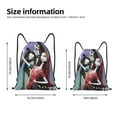 thumbnail image 2 of Goofa The Nightmare Before Christmas Print Drawstring Backpack Bag Sport Gym Sackpack Cinch Bags Drawstring Bags Draw String Sport Bag-Small, 2 of 6