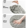 thumbnail image 5 of Gray Bathroom Runner Rug 24x59 Non Slip Fluffy Long Bath Mat for Bathroom Floor Washable Plush Luxury Bath Rug for Tub Absorbent Shower Sink Mat Bedside Rug, 5 of 18