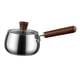 thumbnail image 5 of Cacerola antiadherente con tapa, olla de acero inoxidable con mango aislado Marrón, 5 of 9