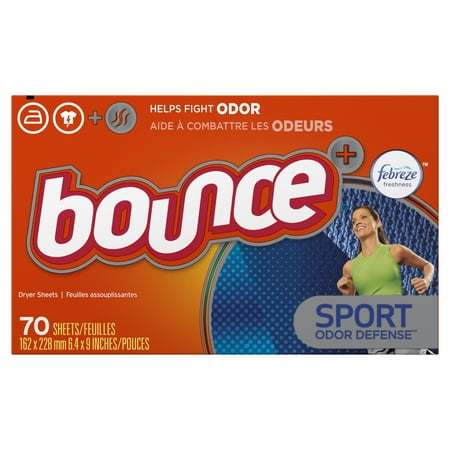 Bounce Plus Febreze Sport Odor Defense Fabric Softener Dryer Sheets, 70 Count
