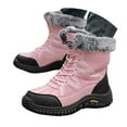 thumbnail image 6 of Xiaoxatg Women's Boots Stylish Winter Boots Insulated Lined Ladies Lace-Up Mid Calf Leather Design for Comfort 6 Pink, 6 of 8