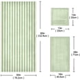 thumbnail image 3 of GZHJMY Light Green Stripes Towel Set of 3, Highly Absorbent Soft Towels with Bath Towel, Hand Towel and Washcloth for Bathroom Hotel Gym Spa, 3 of 7