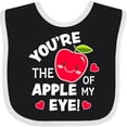 thumbnail image 3 of Inktastic Youre the Apple of My Eye Valentine Pun with Cute Apple Boys or Girls Baby Bib, 3 of 4