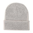 thumbnail image 4 of GDREDA Rhinestone Winter Knitted Hat Warm Sparkling Elegant For Women Men Cold Weather Beige,One Size, 4 of 4