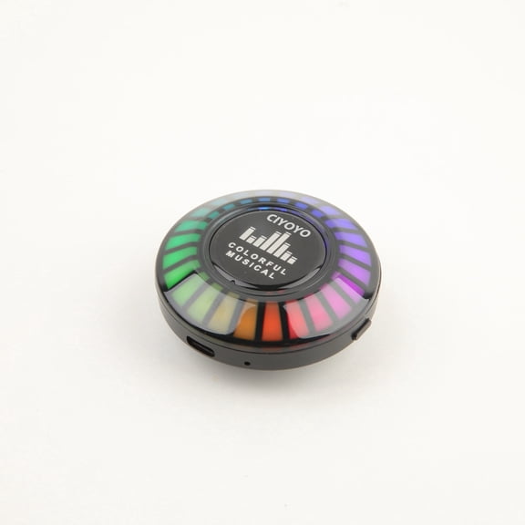 CIYOYO Mini Bluetooth Shower Speaker with LED light, Portable Waterproof Hands-Free Speakerphone, Rechargeable Wireless Stereo Speakers for Beach, Shower & Home (Black)