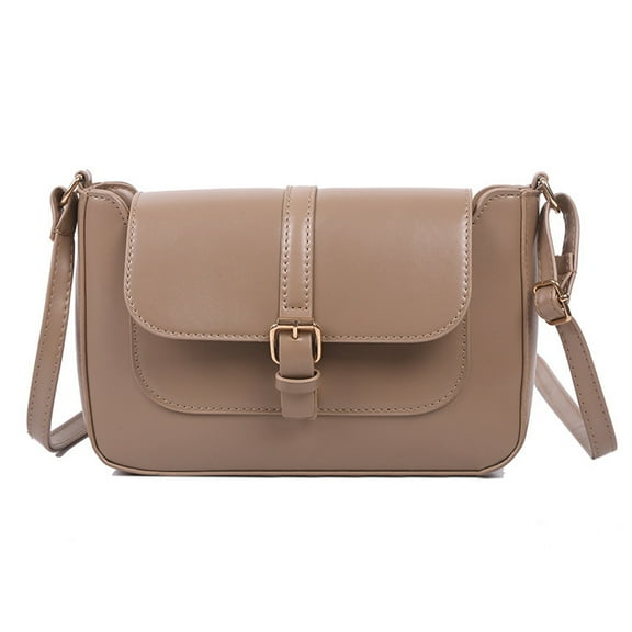Small Lightweight Crossbody Purses for Women Saddle Vintage Shoulder Handbags-Khaki