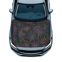 Uorisanigo Car Hood Cover Stretchable Colorful Cobweb Automotive Hood Covers Auto Accessories Universal Car Bonnet Banner Fit for Most Cars Sedans Trucks Pickup Sports