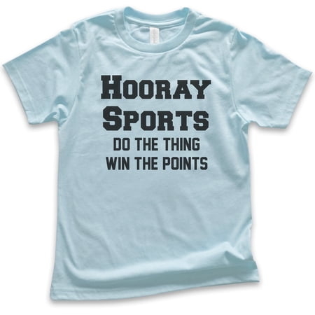 Kids Hooray Sports Do The Thing Win The Points Shirt Youth Kids Boy Girl T-Shirt Football Baseball Basketball Light Blue Large