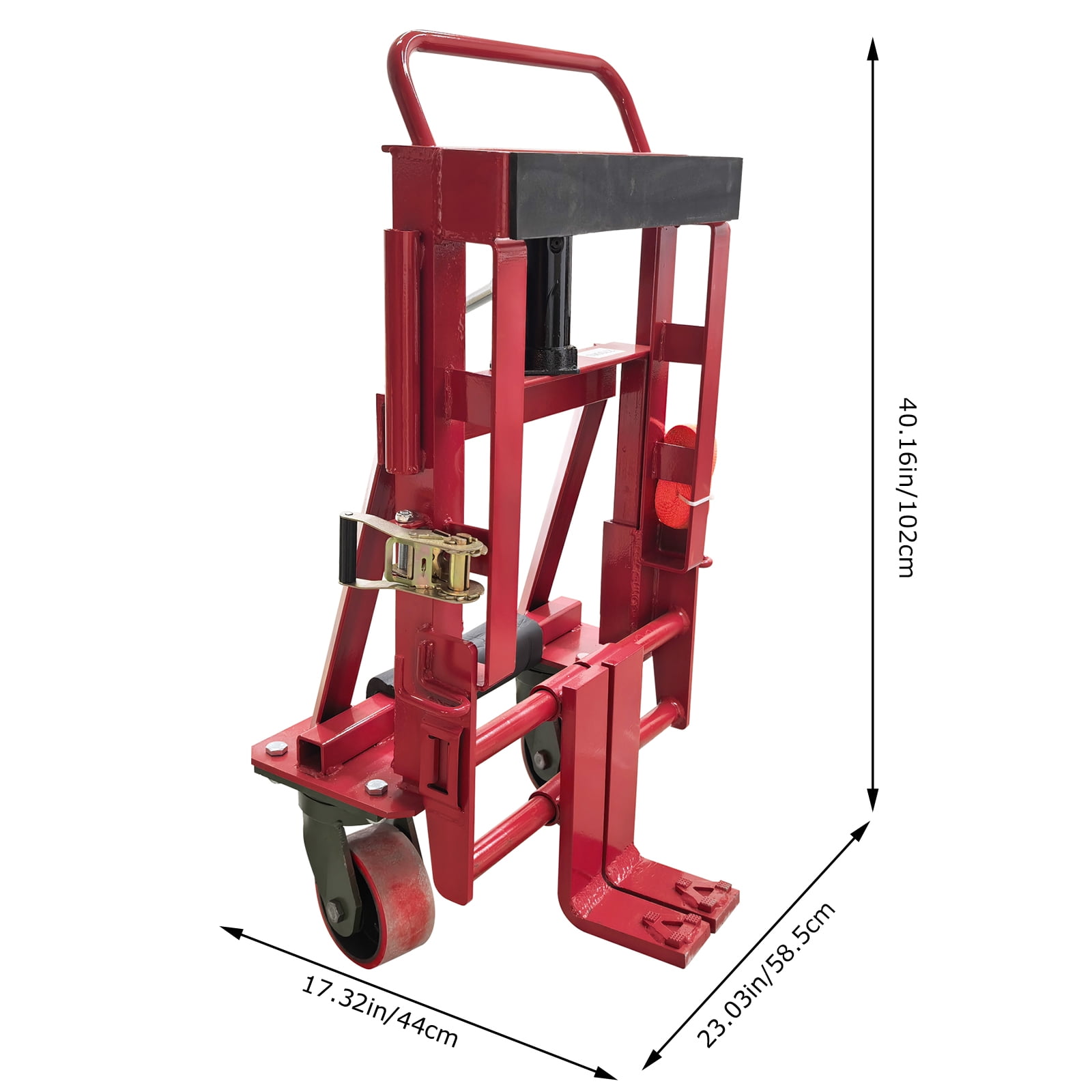 Hydraulic Machinery Mover Heavy Duty Furniture Equip Transport Dolly Dual Unit Set 2.7 Ton