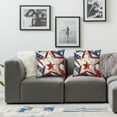 thumbnail image 2 of nygtbtfer 4th of July Throw Pillow Set of 2, Patriotic Stars Faith Family Freedom God Bless America Striped Decorative Farmhouse Decoration for Home  White, 2 of 7