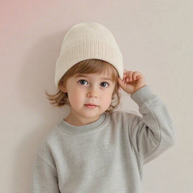 YUNAFFT Bonnet Tricoté Uni pour Enfants, Chaud, Décontracté, Style Classique Simple