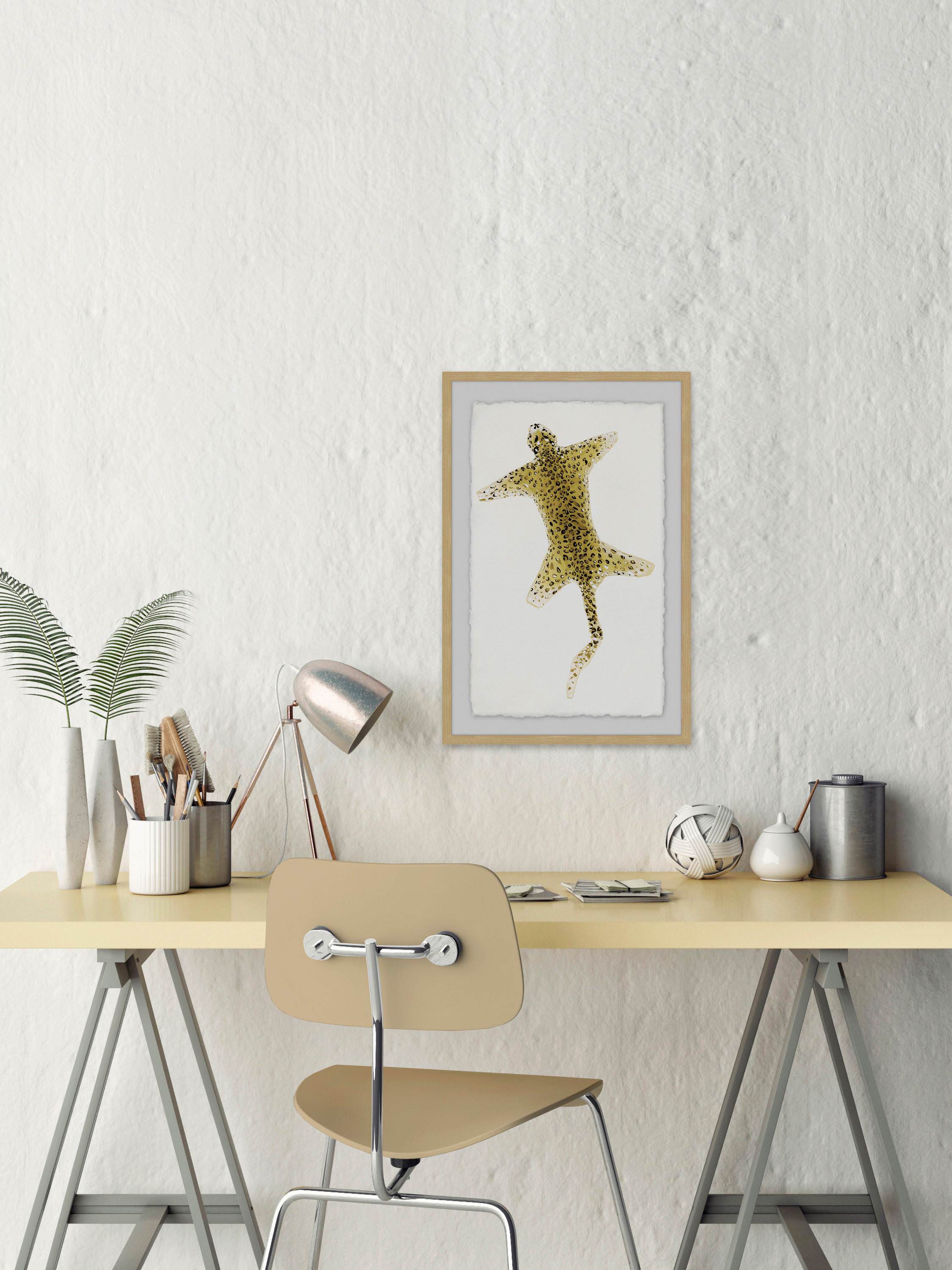 Cheetah Rug Framed Painting Print