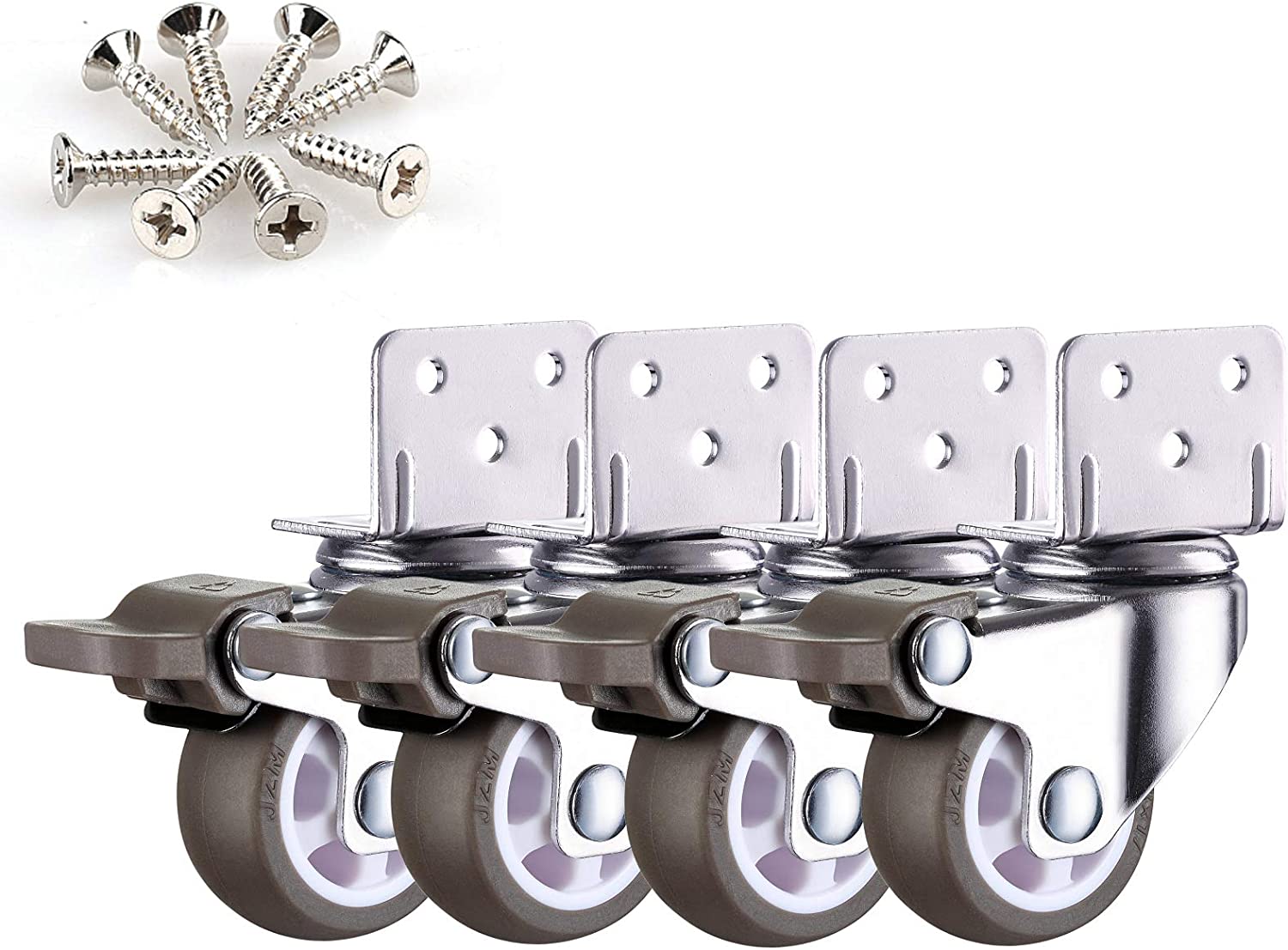 UMMH Bonded Casters with 110kg Brake Loading for Hardwood Floors